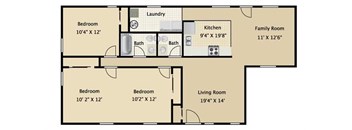 Three Bedroom One and a half Bath