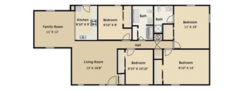 Four Bedroom Two Bath