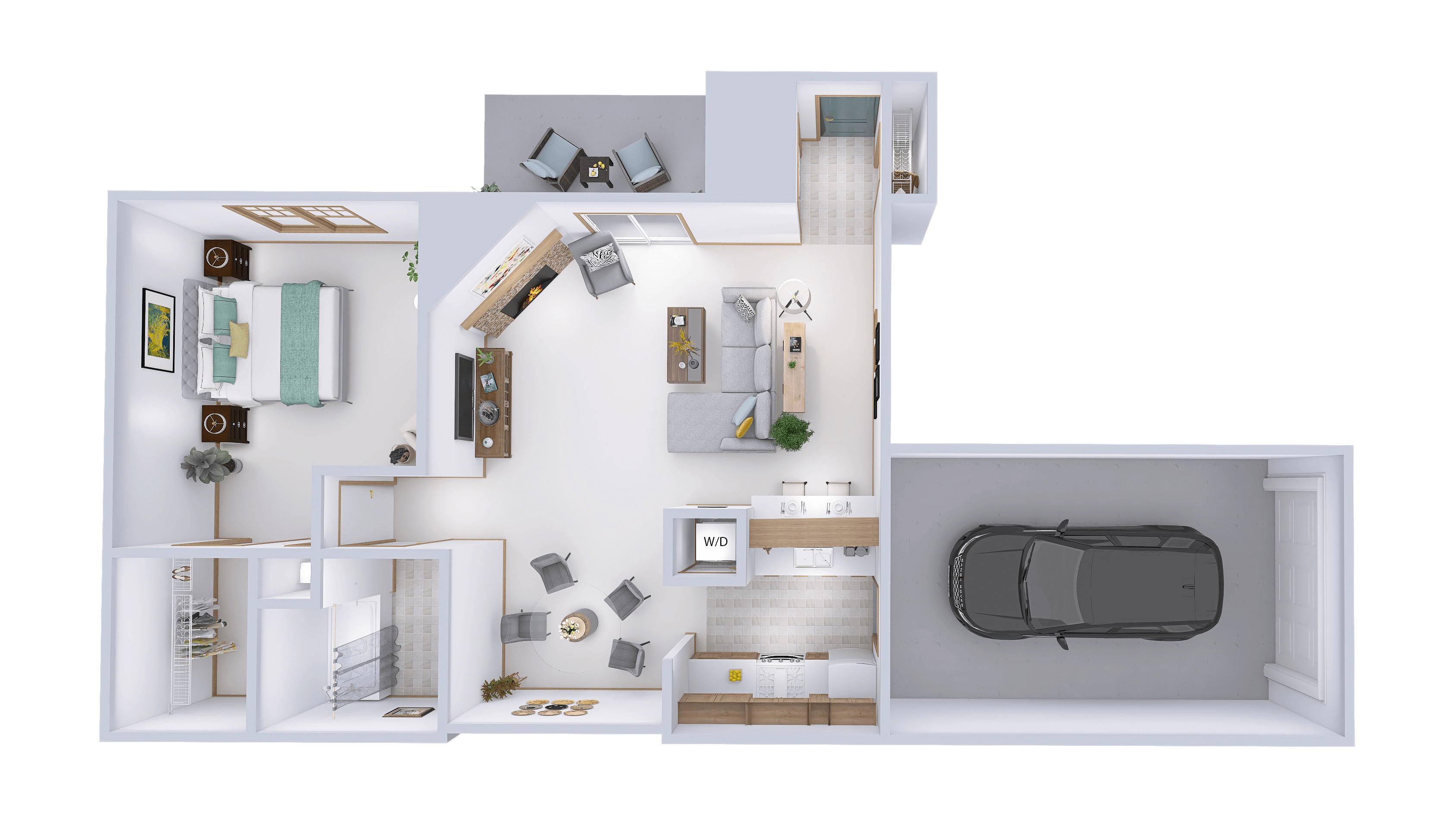 1 Bed, 1 Bath Lower (A)