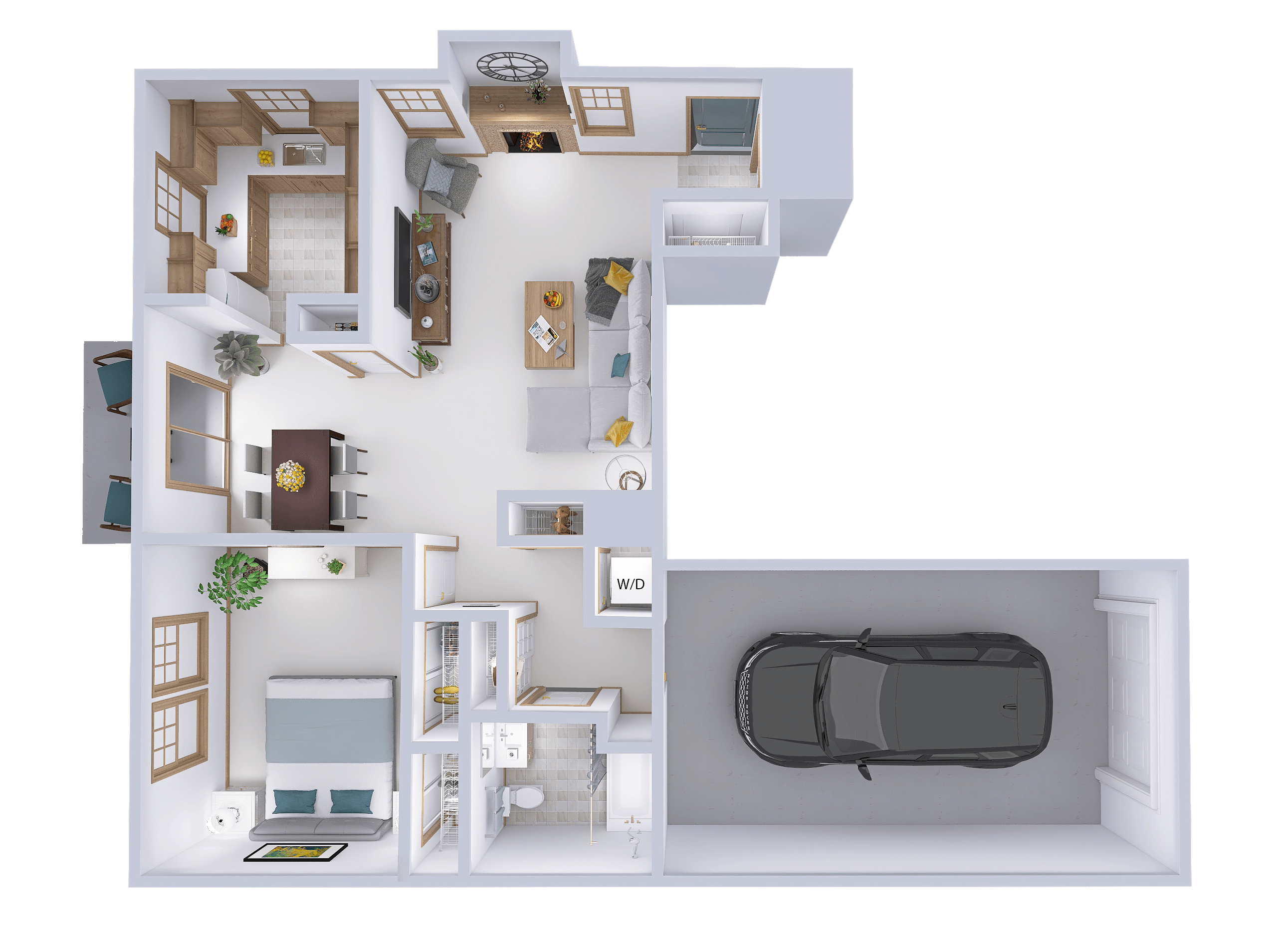 1 Bed, 1 Bath Lower (A1)