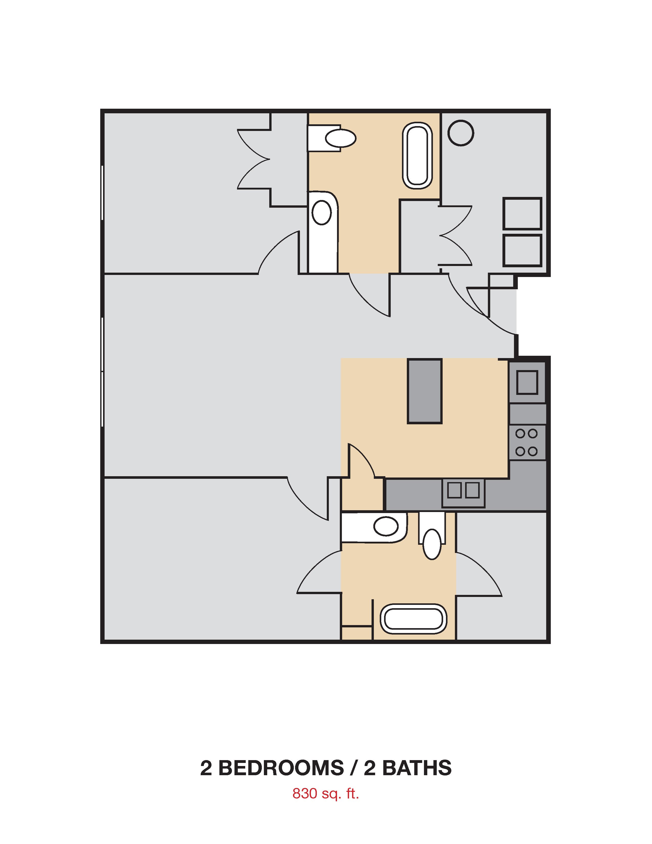 Cedars at Carver Park Apartments Galveston, TX 2 Bedroom Apartment