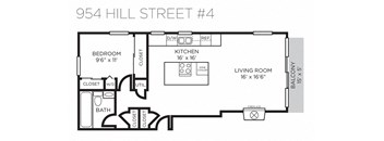 954 Hill Street - Large One Bedroom