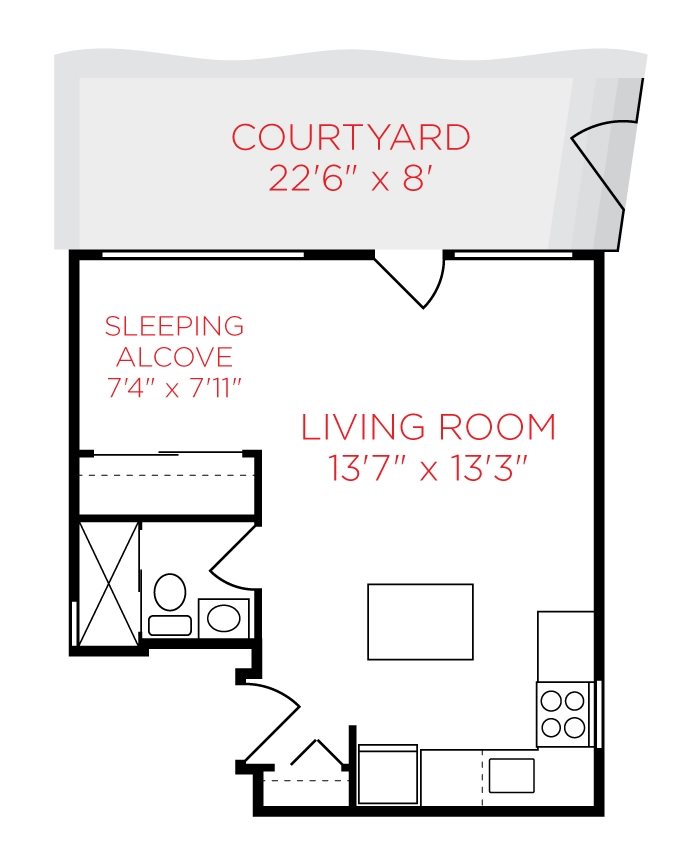 Floor Plans of Mt. Adams Apartments Cincinnati Apartments