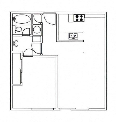 Caribbean Cove One Bedroom Floor Plan Caribbean Cove Anaheim, CA One Bedroom Floor Plan 750 SF