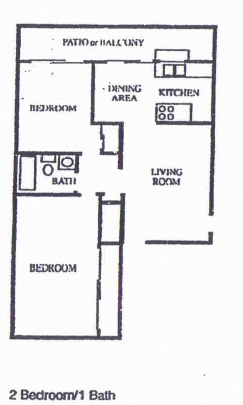 Newhope Pines Santa Ana, CA 2x1 Floor Plan