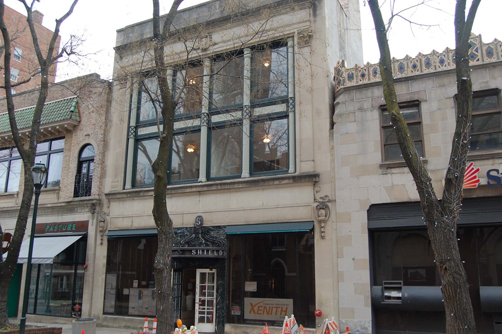 the facade of a building on a city street
