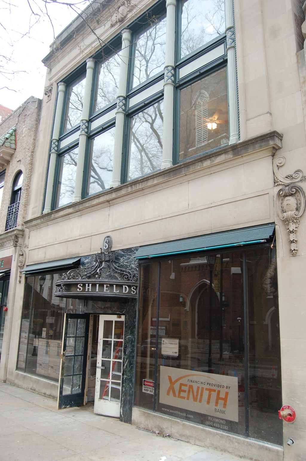 a store front of a building on a city street