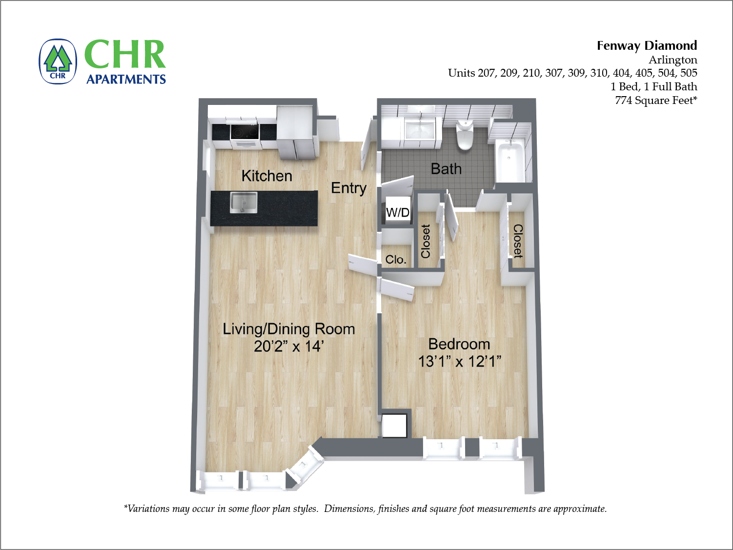 1 Bed/1 Bath with Open Floor Plan