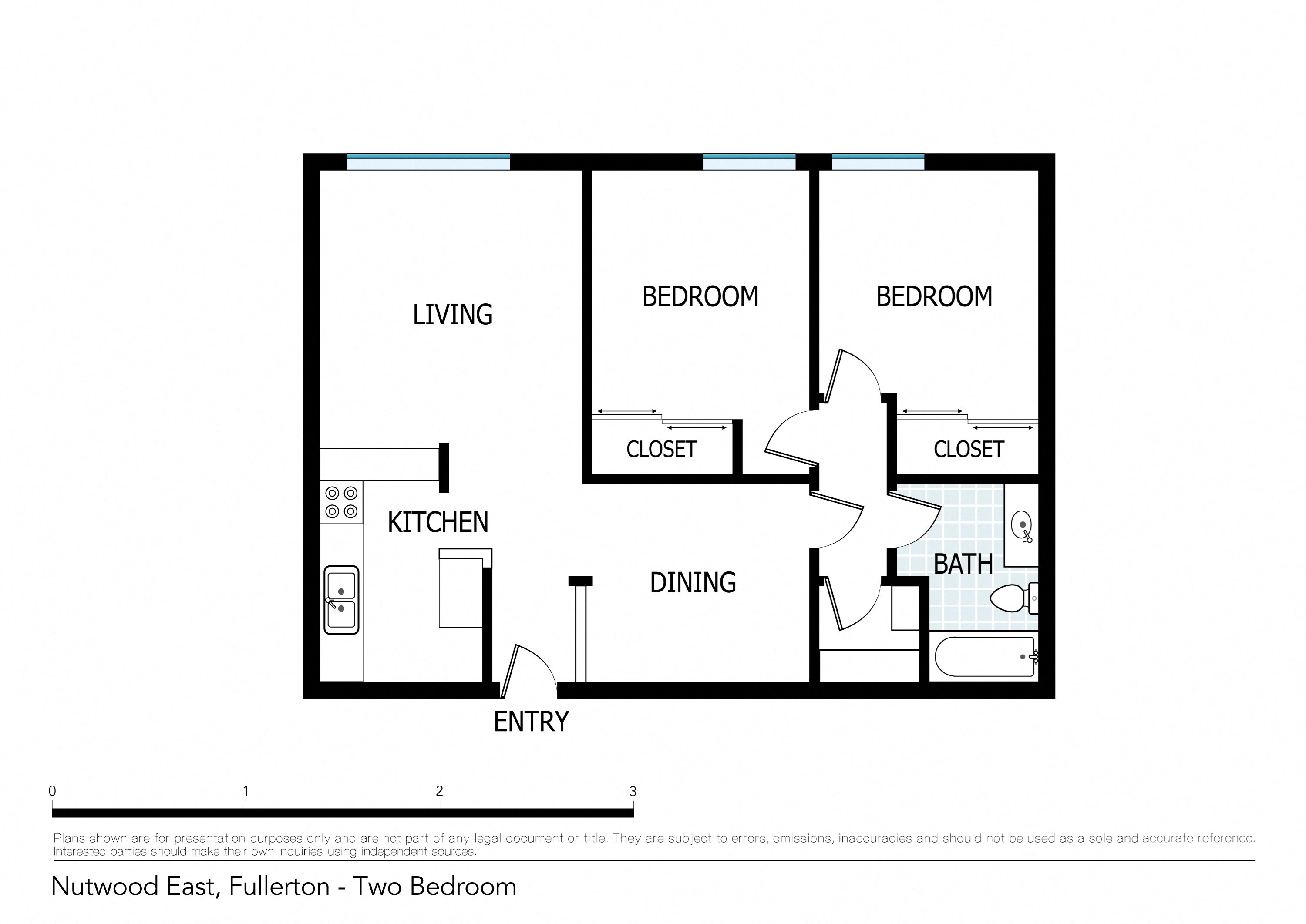 Floor Plans of Nutwood East Apartments in Fullerton, CA