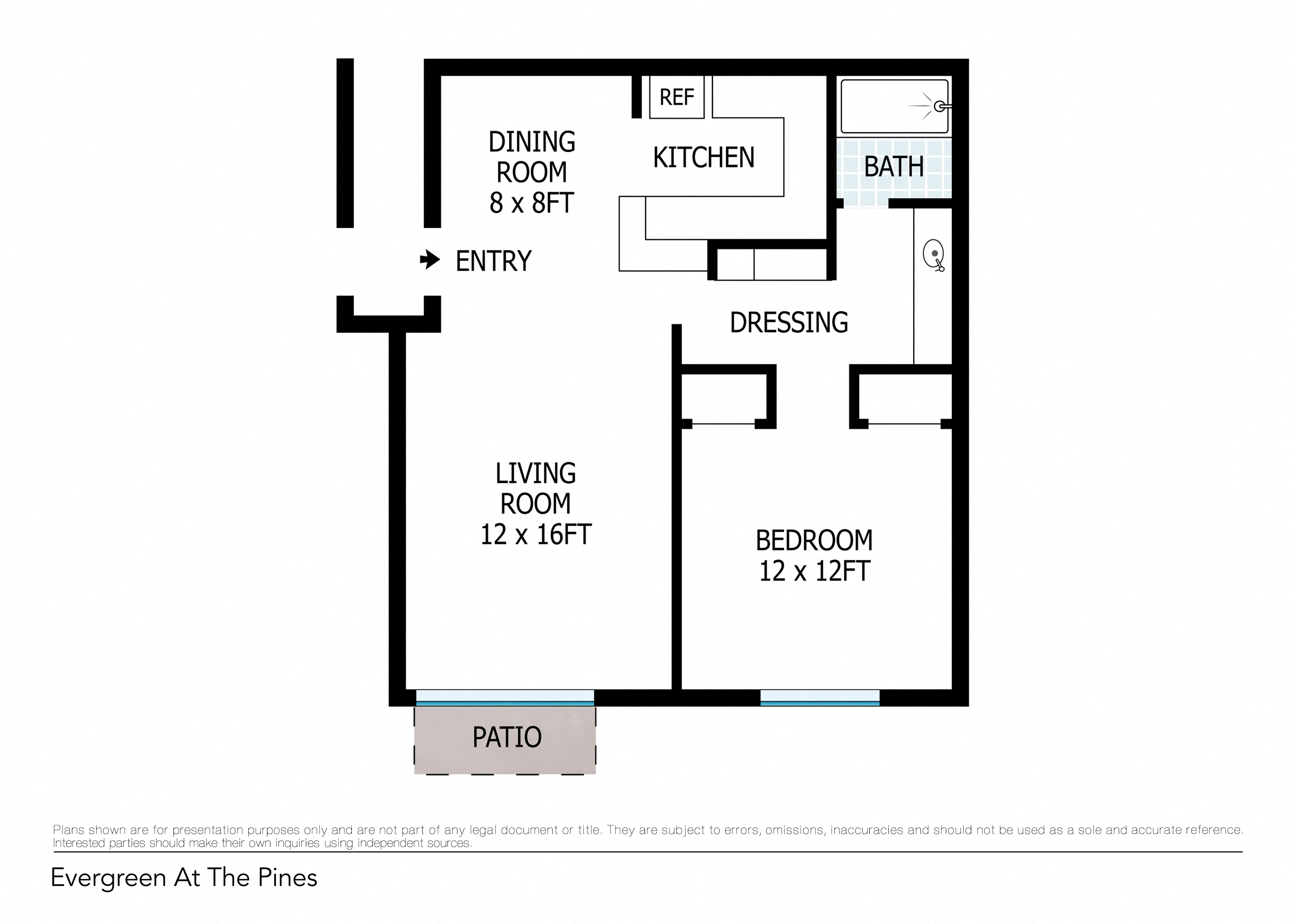 1 Bedroom Floorplan
