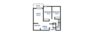 Two Bedroom, One Bath