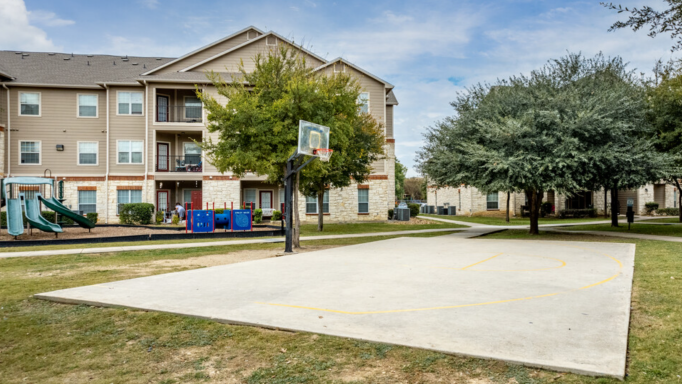 our apartments are equipped with a basketball court and a playground