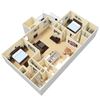 The Charleston 2 bedroom 2 bathroom Floor Plan The Charleston 2 bedroom 2 bathroom Floor Plan at Palmetto Place Apartments in Taylors SC