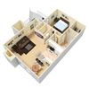 The Litchfield 1 bedroom 1 bathroom Floor Plan The Litchfield 1 bedroom 1 bathroom Floor Plan at Palmetto Place Apartments in Taylors SC