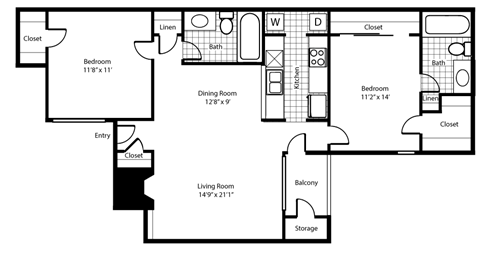Aspen Floor Plan at The Summit Apartments in Mesquite, Texas, TX