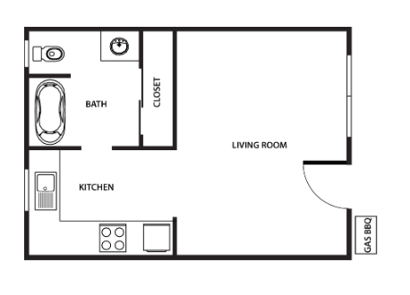 Westpark Plaza Studio Floorplan