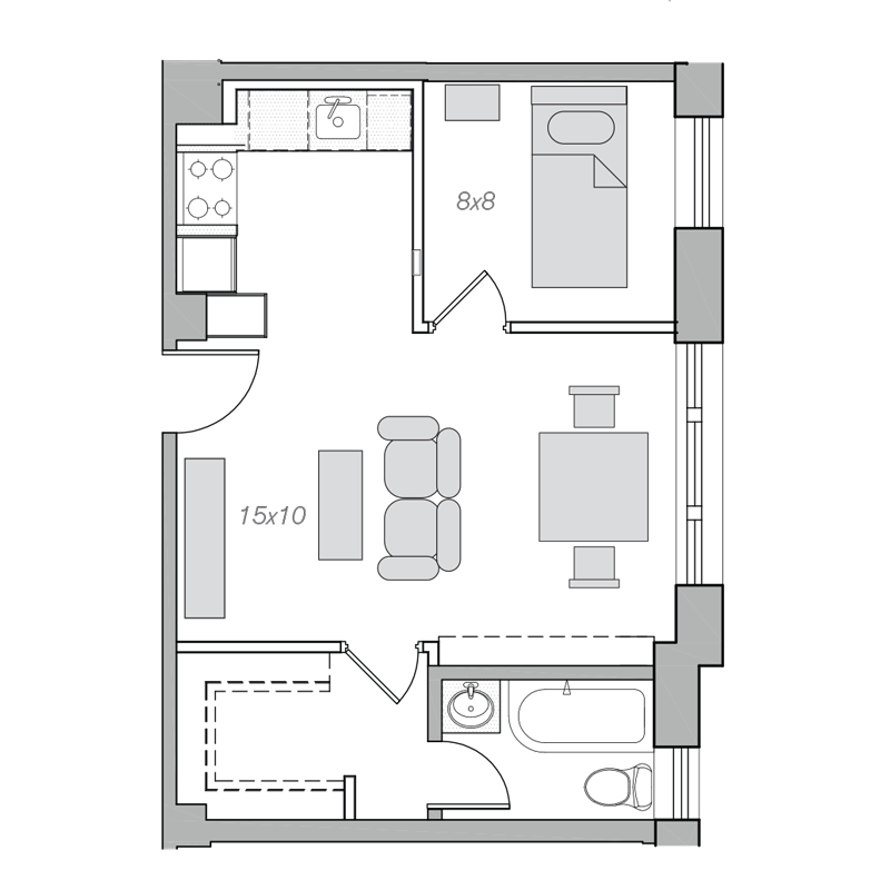 498-Square-Foot-Junior-One-Bedroom-Apartment-Floorplan-Available-For-Rent-Embassy-Tower