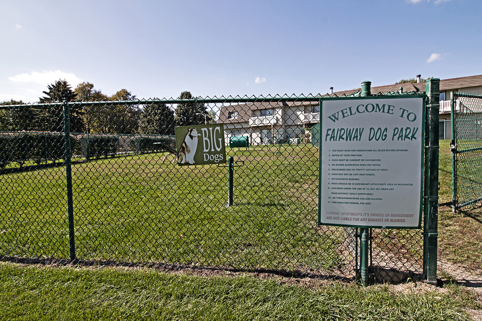 Dog park at Fairway Apartments in Ralston, NE