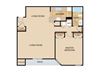 1 Bedroom 1 Bath Floor Plan 1 Bedroom 1 Bath Floor Plan at Falgrove, The, 5410 S 111th Plz, NE 68137