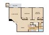 2 Bedroom 1 Bath Floor Plan 2 Bedroom 1 Bath Floor Plan, at Falgrove, The, 5410 S 111th Plz, Omaha