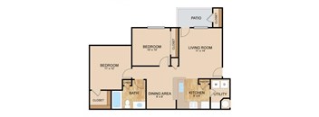 Hyannis Sound Floor Plan, at Landings Apartments, The, 10215 Cape Cod Landing, Bellevue, 68123