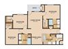 Martha's Vineyard Floor Plan Martha's Vineyard Floor Plan, at Landings Apartments, Bellevue, NE 68123