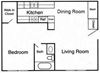 1 bedroom - B