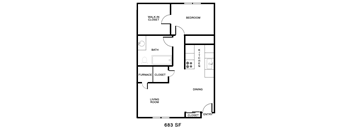 1 bedroom 683