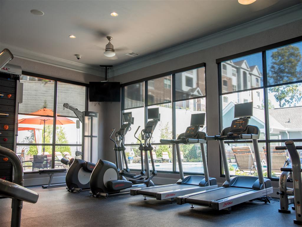 gym equipment at fitness center