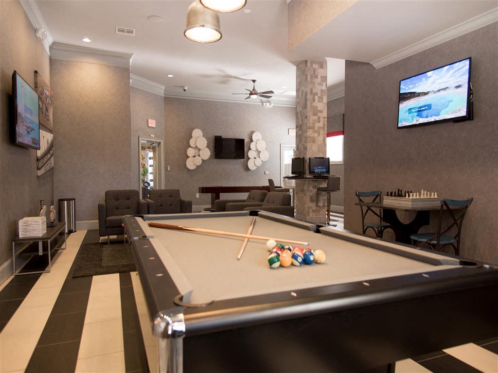billiards room in clubhouse