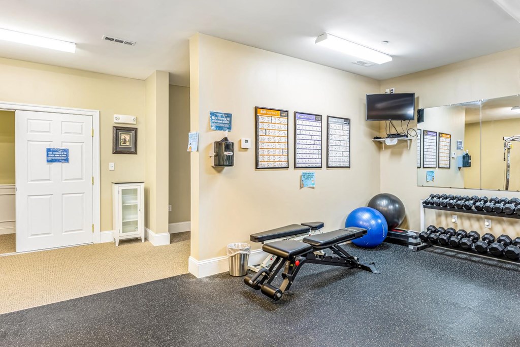 our gym is ready for residents to use for exercise and relaxation