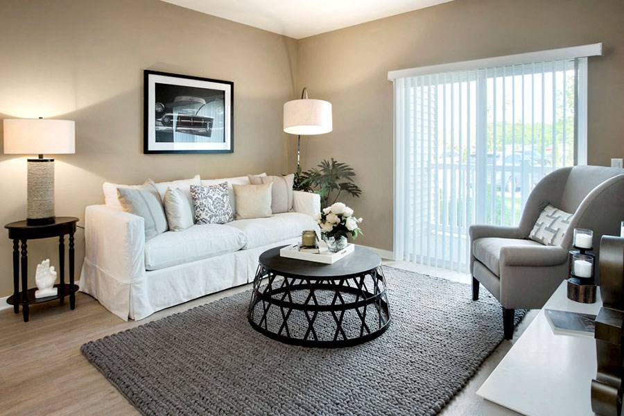 Living Room With Expansive Window at The Waverly at Neptune, Neptune