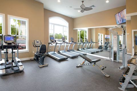 Fitness Center With Modern Equipment at The Waverly at Neptune, Neptune, 07753