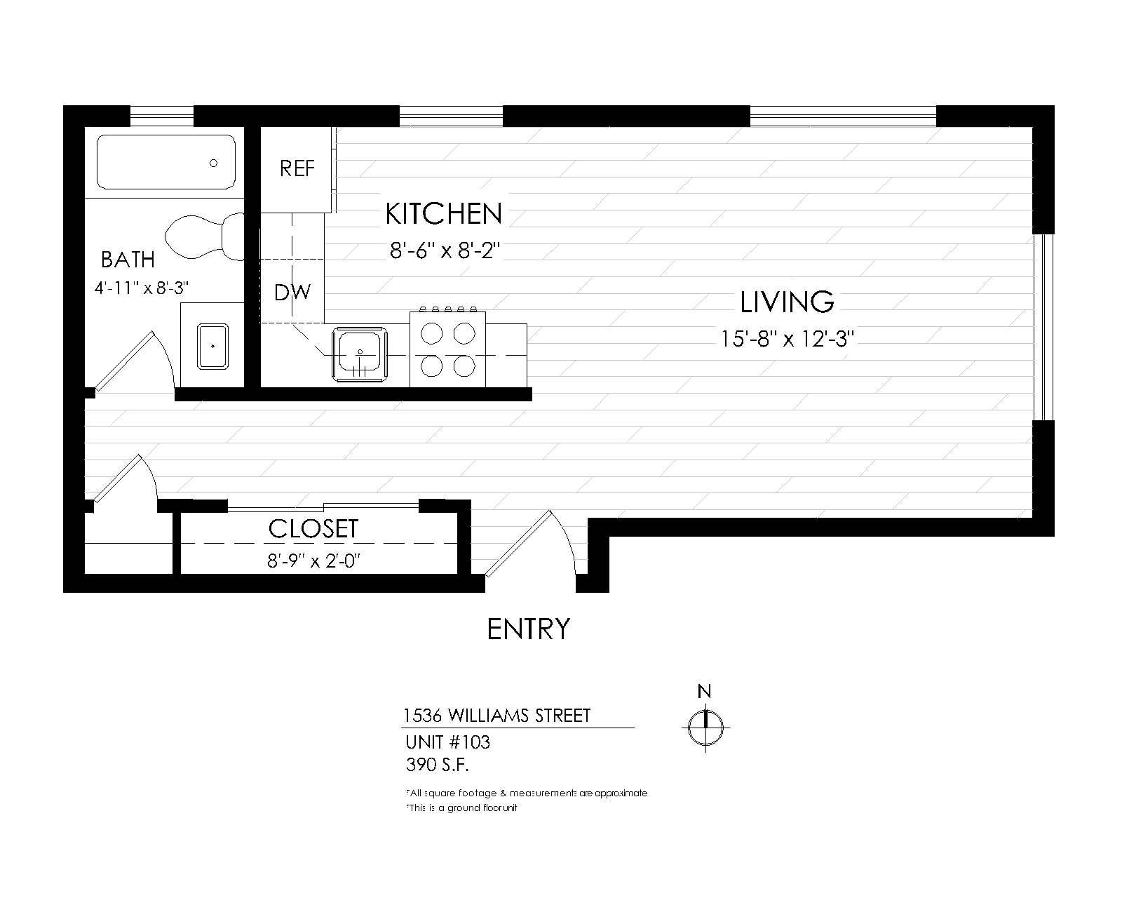 1536 Williams Studio for rent in Denver