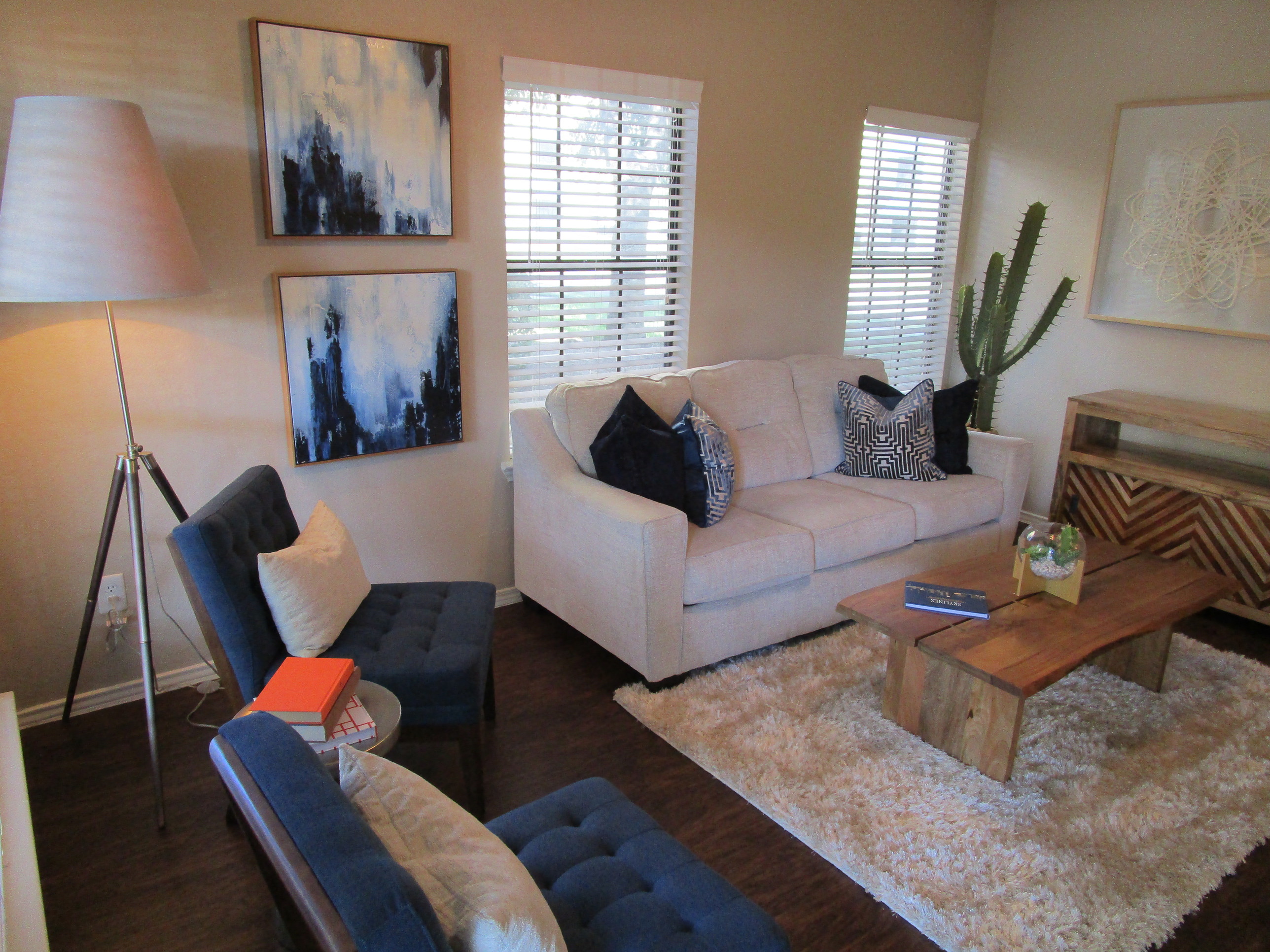 Spacious living rooms