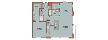 B3.1 Live/Work Space Floorplan at The Can Plant Residences at Pearl