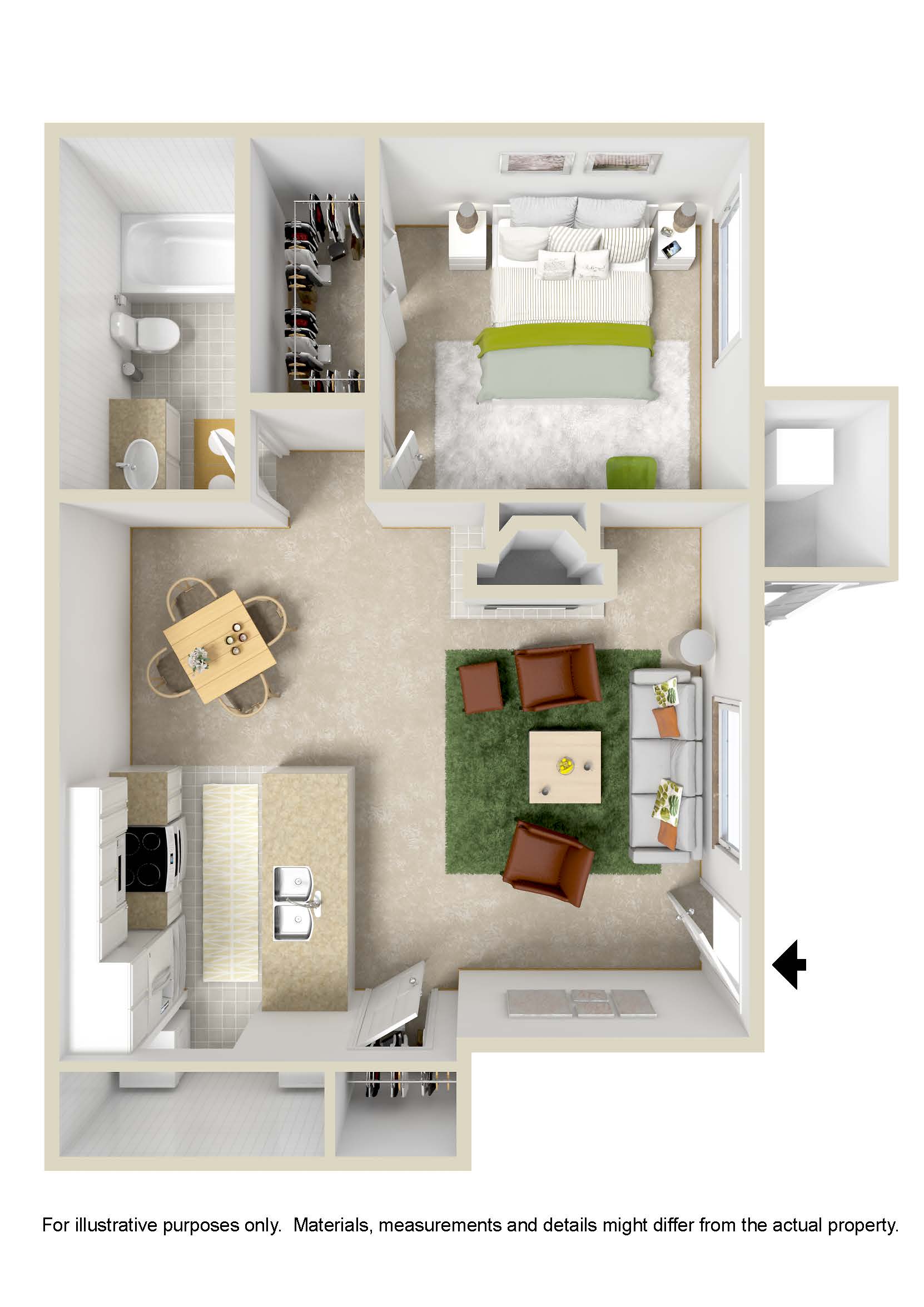 Corporate Suite 1 Bed - All Inclusive (Furnished + Utilities, Call for Rate)