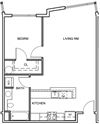 One Bedroom #412 (80%); #512 (80%)