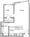 One Bedroom #414 (M); #514 (80%)