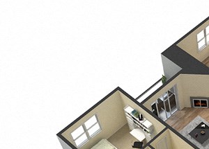 Marbella Den Floor Plan Marbella Den Floor Plan at Le Blanc Apartment Homes, California, 91304