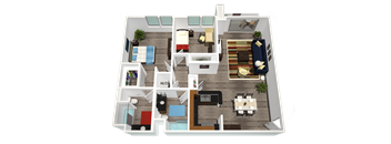 a floor plan of a house at Legacy Apartments, Northridge, 91325