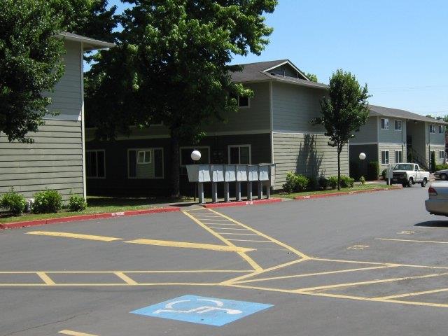 parking and outside building