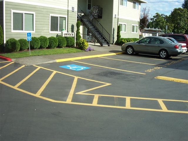 parking and outside building