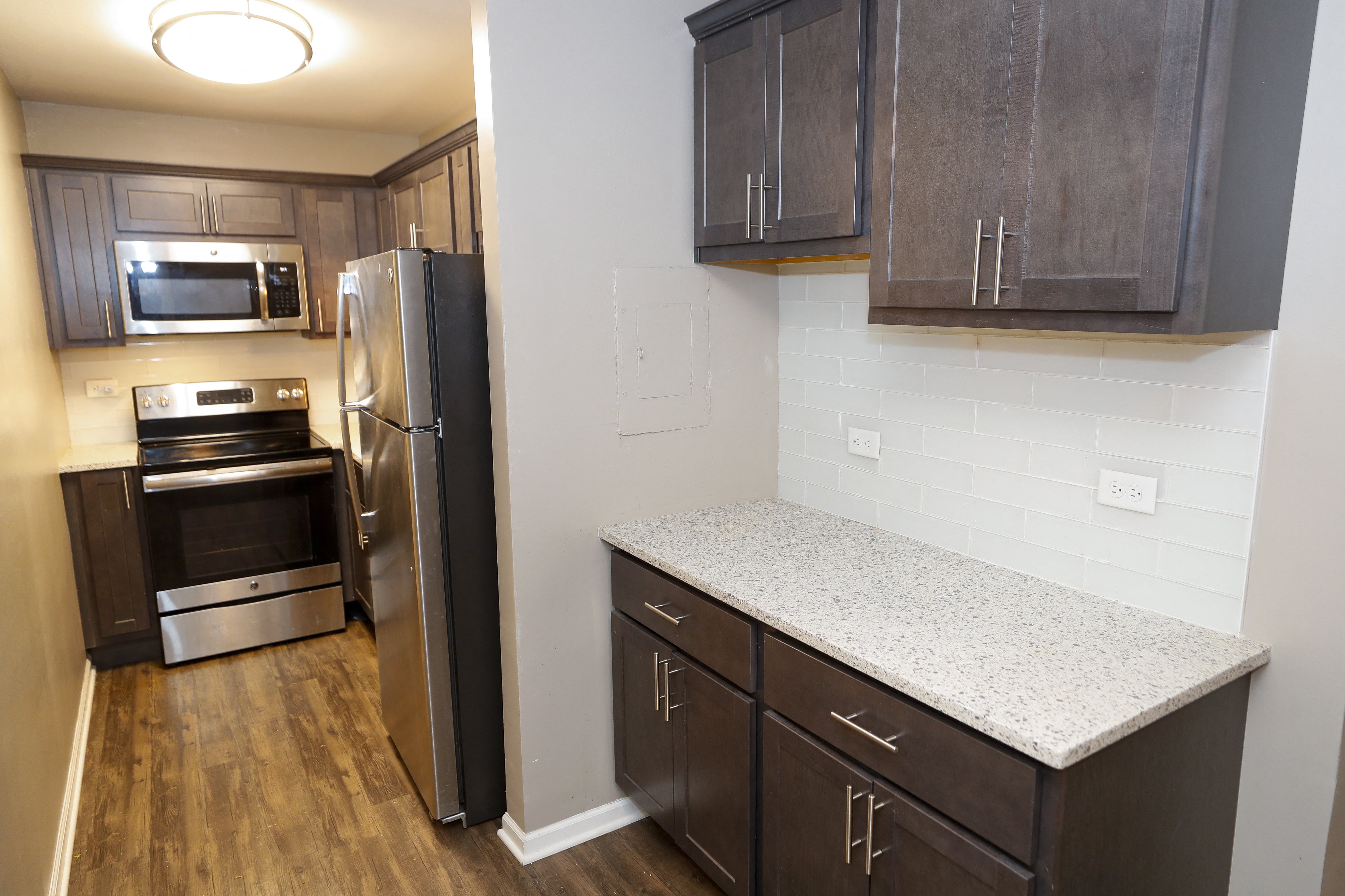 kitchen with extra counter space and storage
