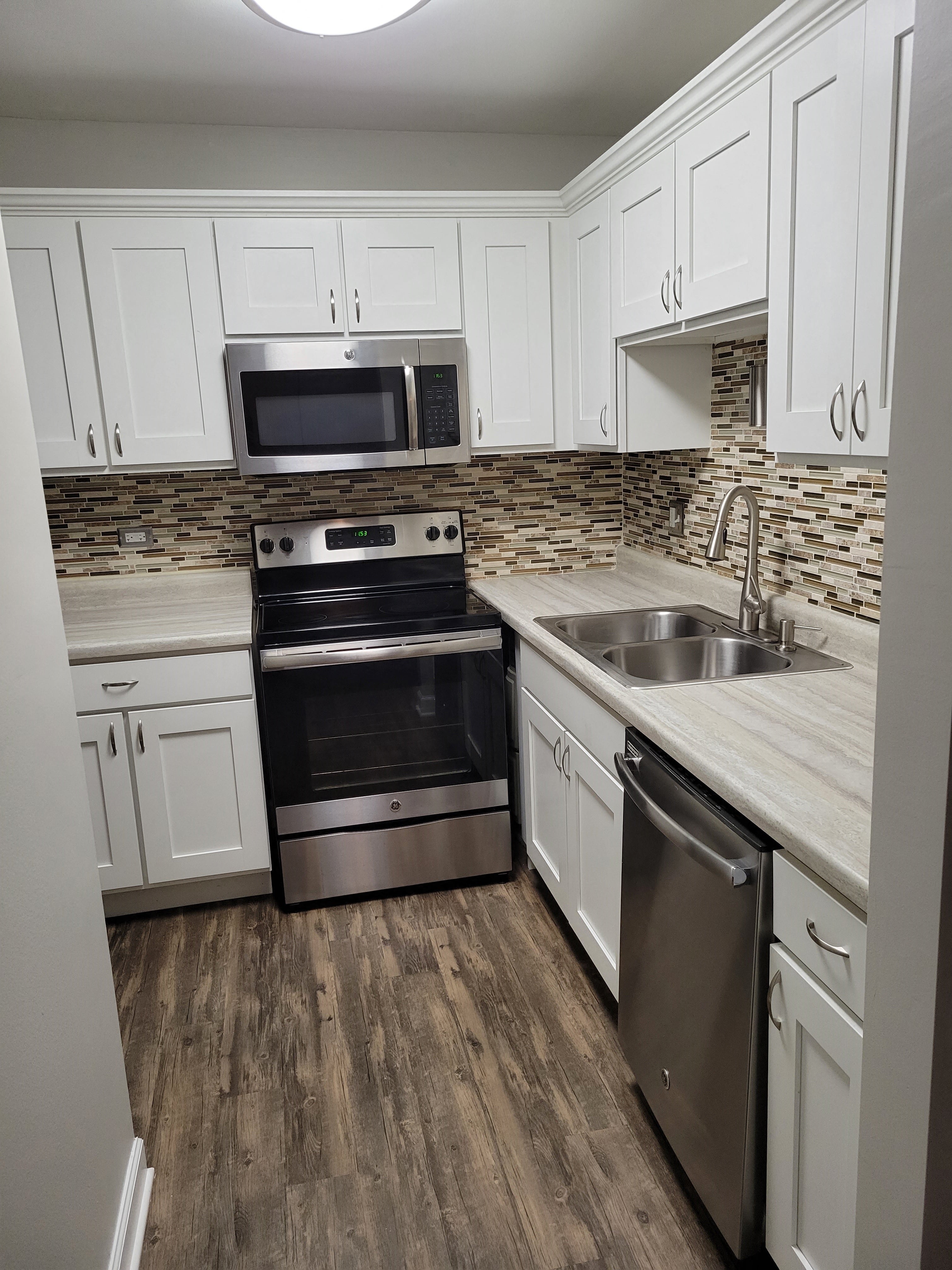 kitchen with stainless steal appliances