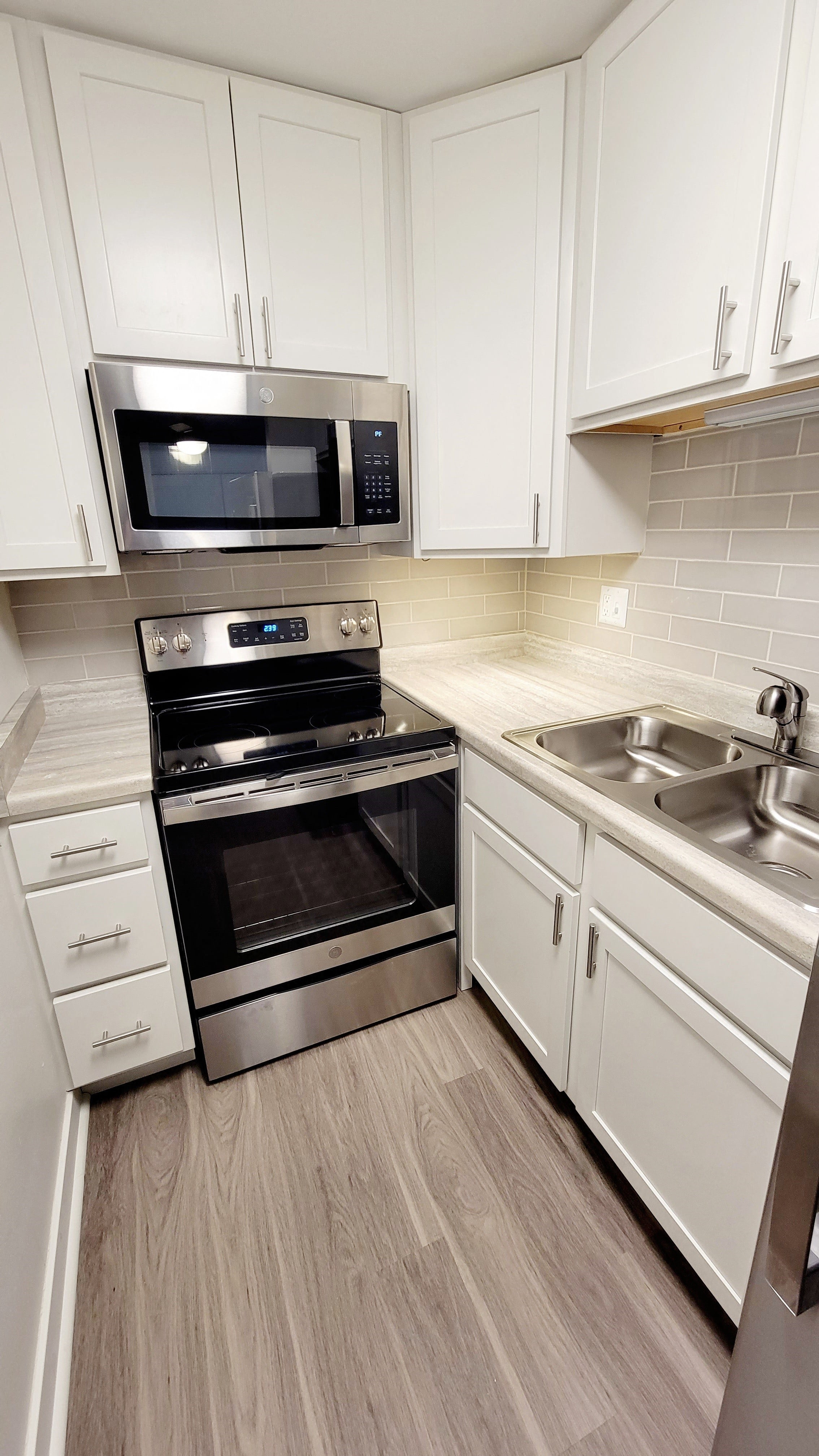kitchen with stainless steal appliances