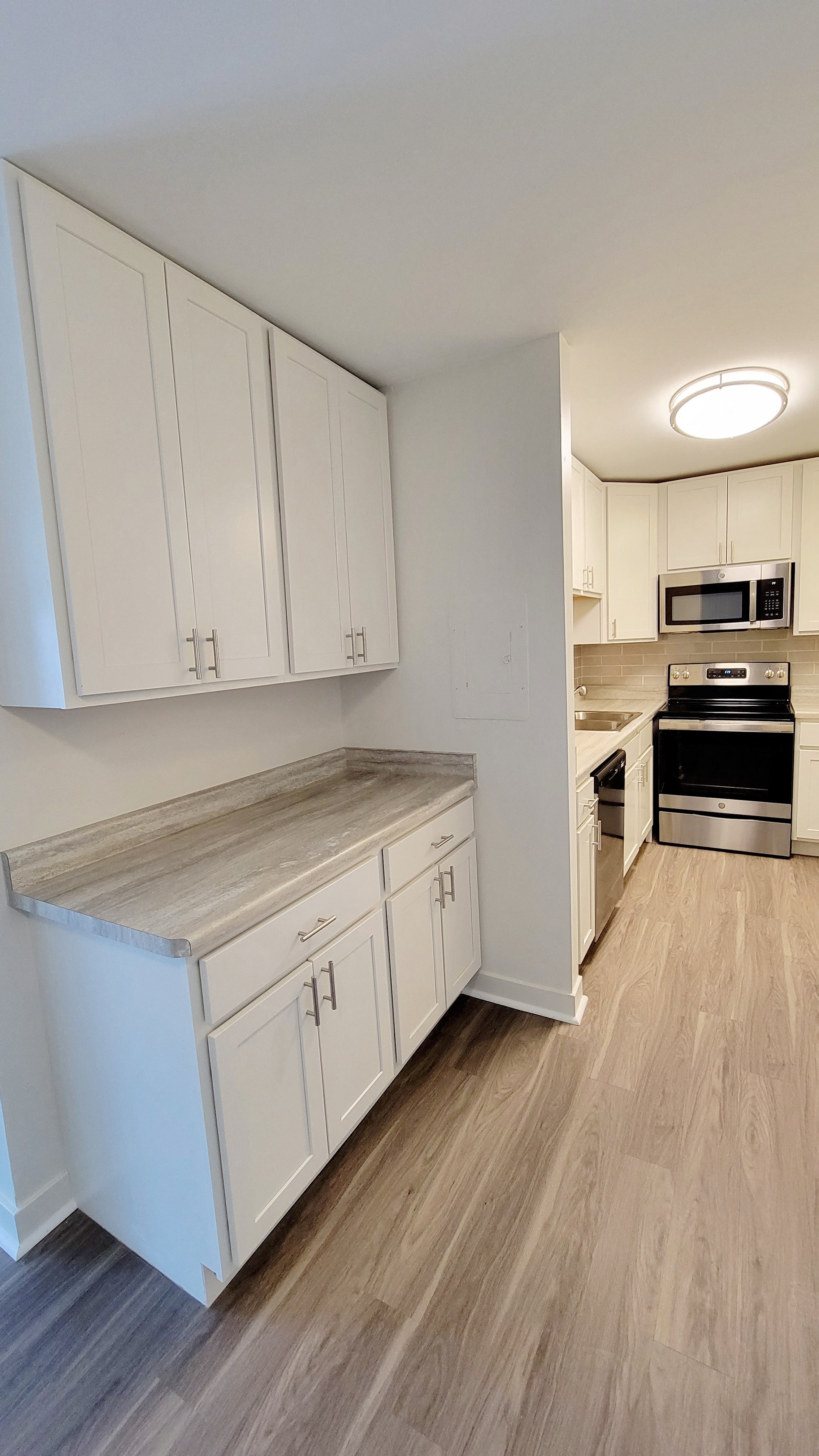 kitchen with stainless steal appliances