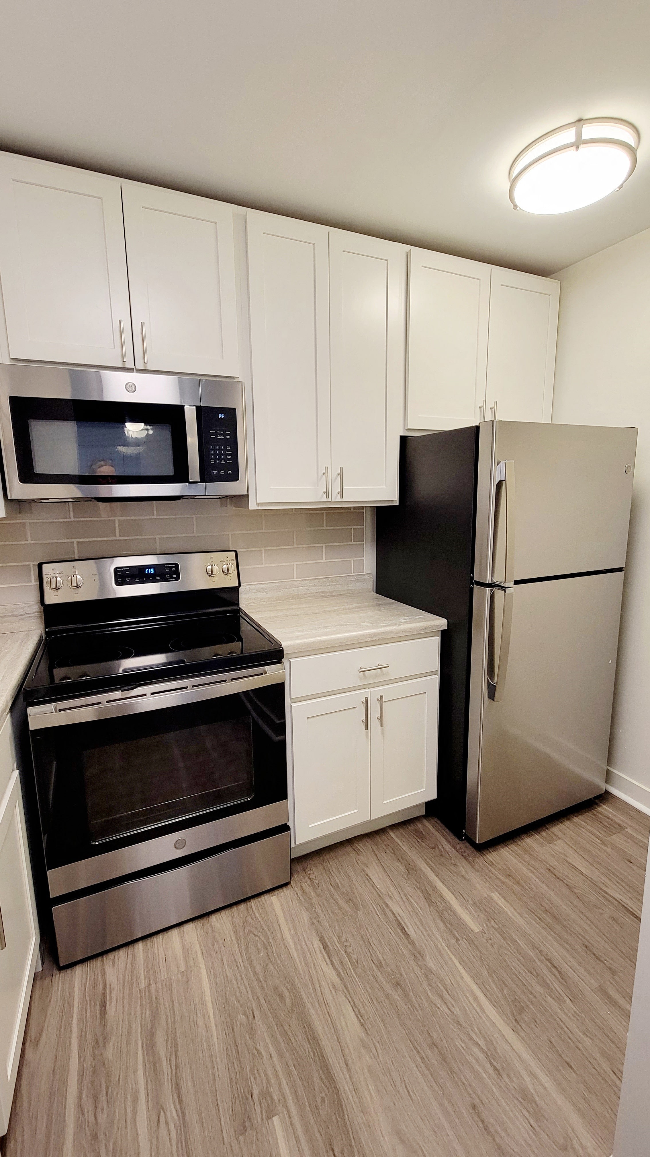 kitchen with stainless steal appliances