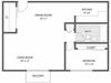 Floor Plan 1 Bedroom - Large