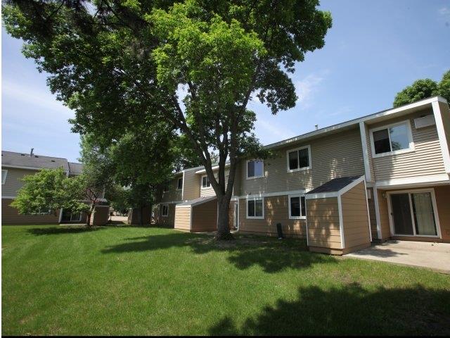 backyard of townhomes